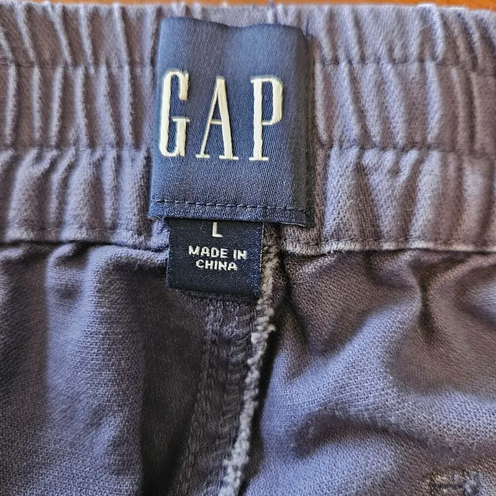 GAP ladies blue twill jogger pants - size large NWOT